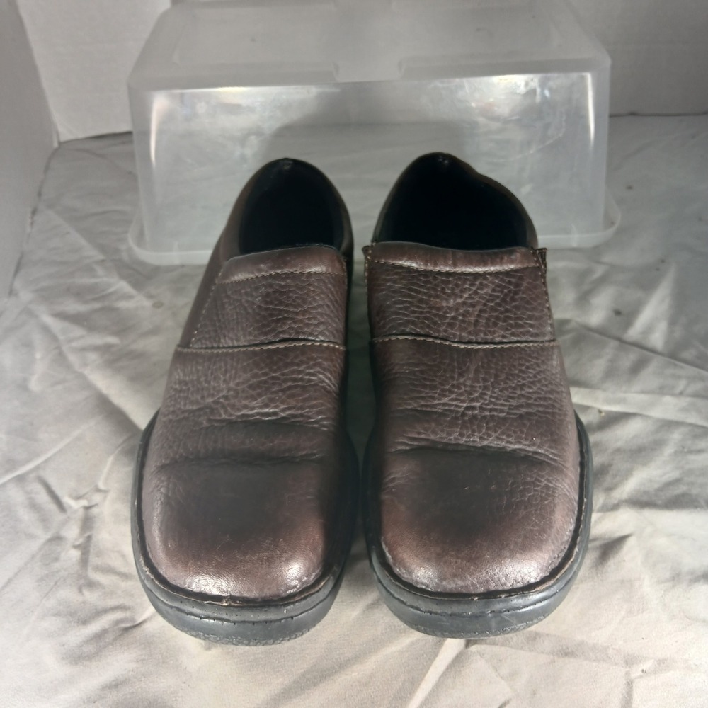 Born Leather Slip On Loafers 9 Brown Handcrafted Pebbled B2225 H9 Gorpcore - Picture 3 of 10